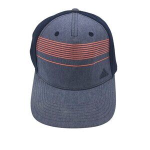 Adidas Golf OSFM Mesh Snapback Baseball Cap Hat Blue & Orange Adjustable